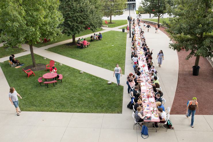 2019 All Faculty Staff Slideshow 20180830 Welcome Week Longest Table 02 40
