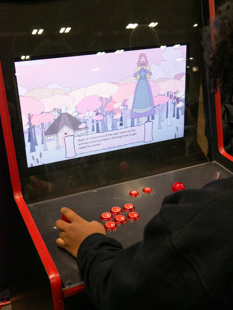 Game art mock exhibit testing