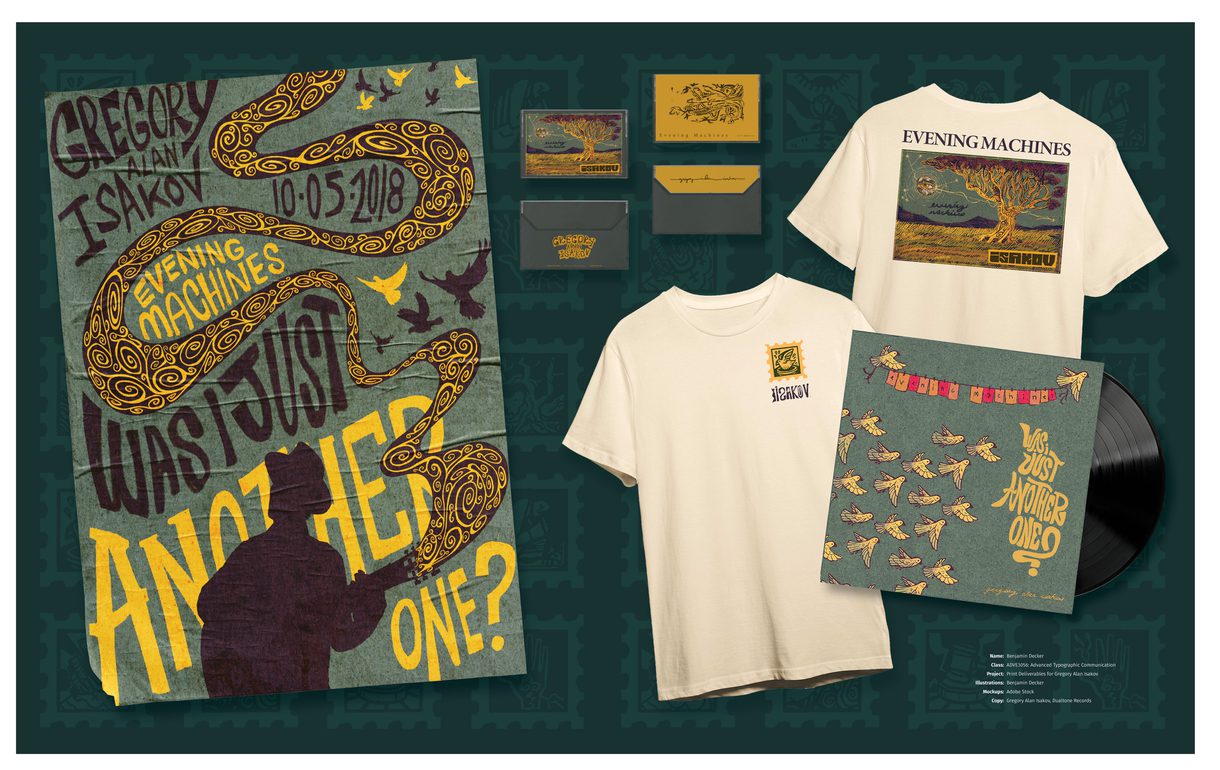 A musician promo created by Benji Decker, an undergraduate in Graphic Design at CCAD.