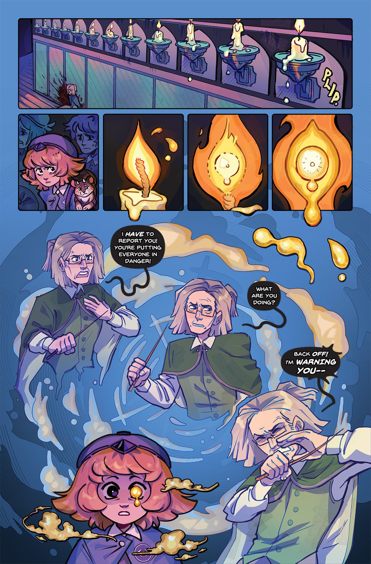A comic strip created by Lucky Christiansen, an undergraduate in Comics and Narrative Practice at CCAD.