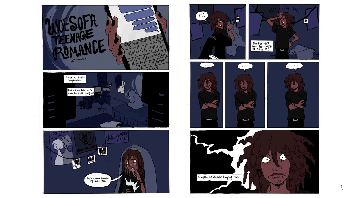 A comic created by Danny Gomez, an undergraduate in Comics and Narrative Practice at CCAD.