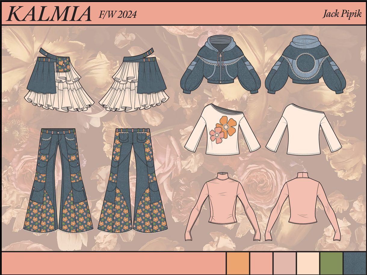 Fashion designs created by Jack Pipik, an undergraduate in Fashion Design at CCAD.