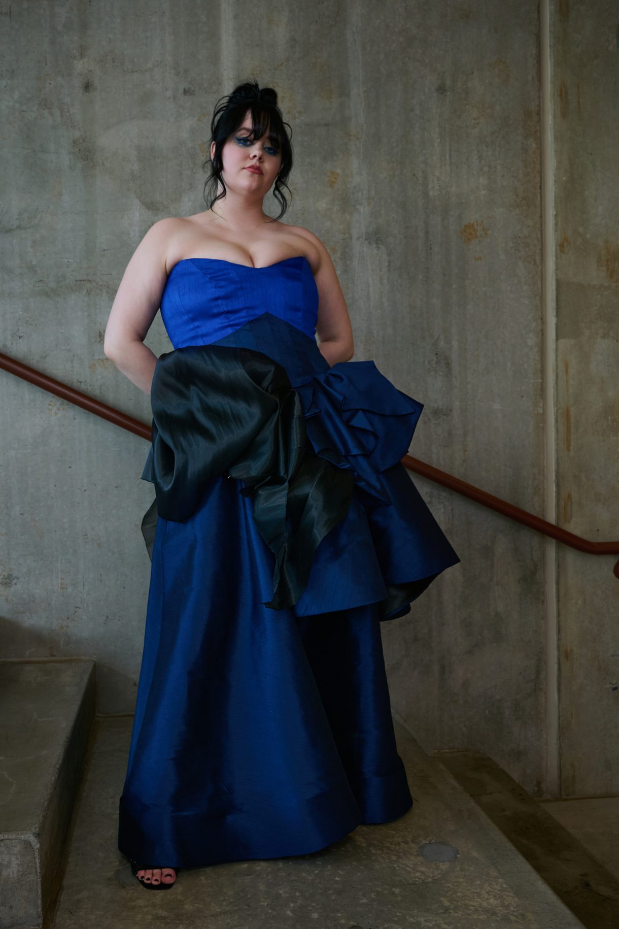 Featured look from "Lustful Borealis" a Capstone collection created by Sarah Allen, an undergraduate in Fashion Design at CCAD.