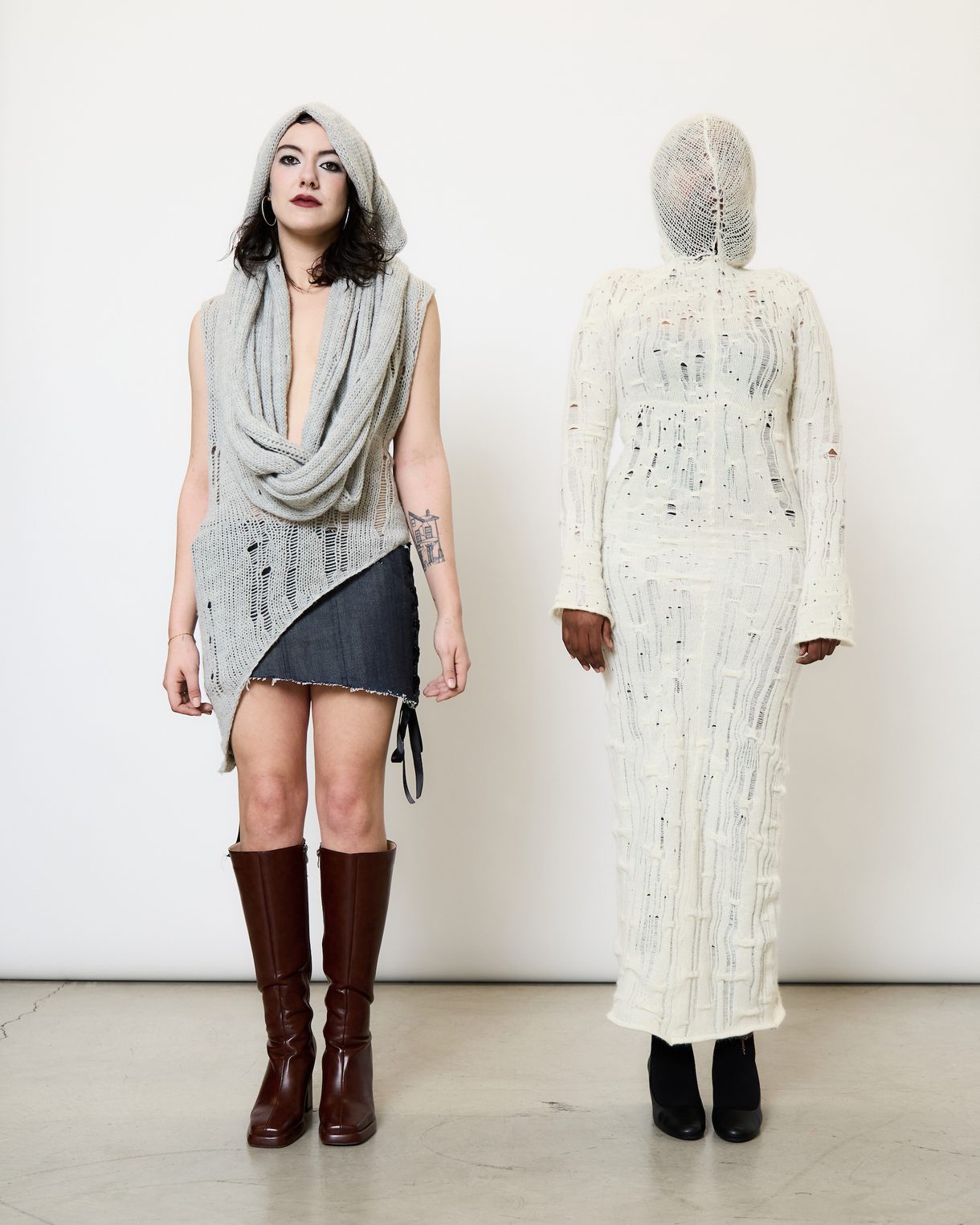 2 garments of a fashion collection designed by Camille Petersen, an undergraduate in Fashion Design at CCAD.