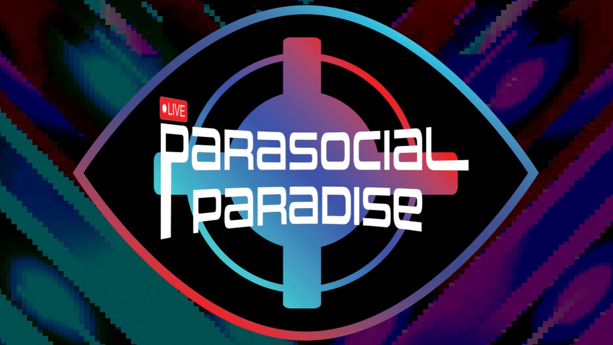 Title screen from "Parasocial Paradise," designed by a Columbus College of Art & Design Game Art & Design student.