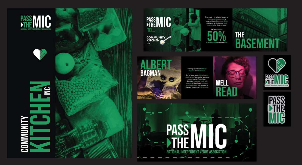 A small business marketing campaign created by Nick Osborn, an undergraduate in Graphic Design at CCAD.