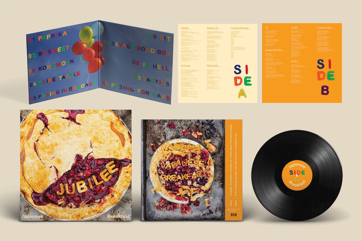 Album redesign and collateral for Japanese Breakfasts' "Jubilee" created by Will Todd, an undergraduate in Graphic Design at CCAD.