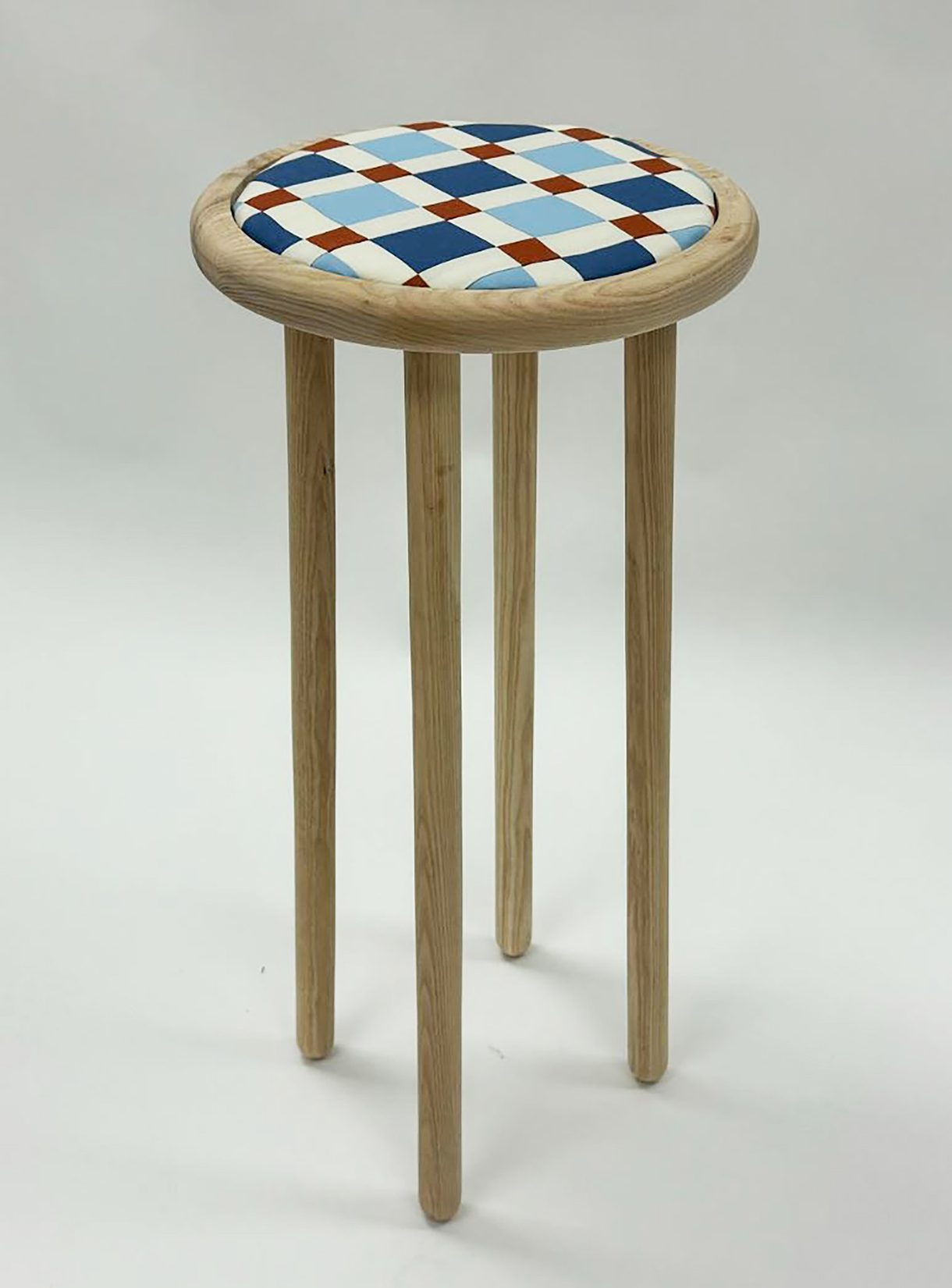 A wooden stool created by Anna Morey, an undergraduate in Interior Architecture & Design at CCAD.
