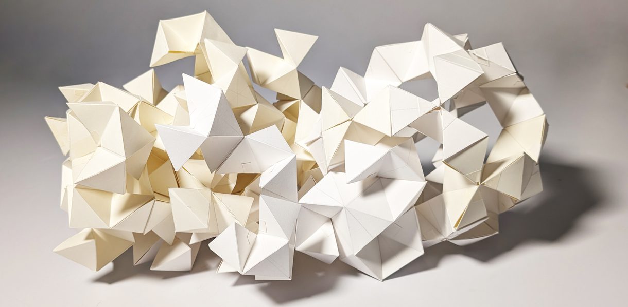 A paper module created by Josh Grieco, an undergraduate in Interior Architecture and Design at CCAD.
