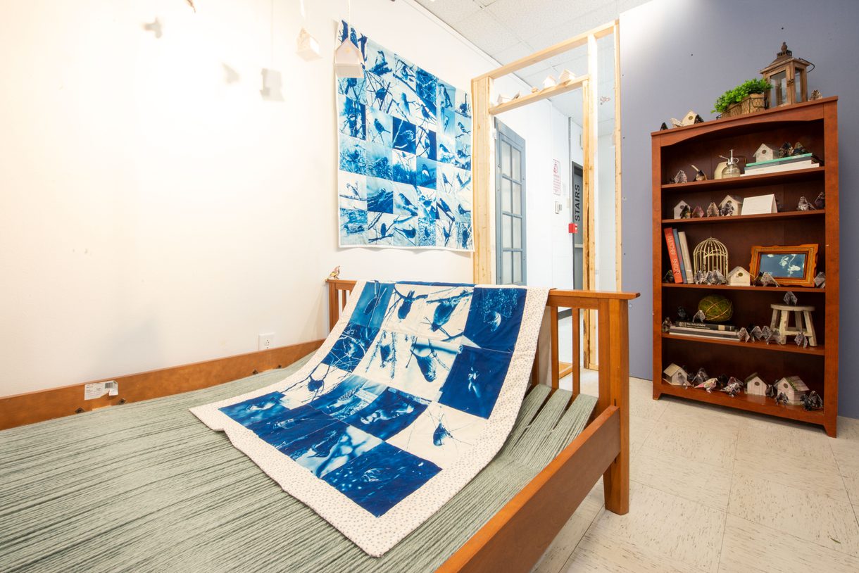 Cyanotype printing created by Parker Crabtree, an undergraduate in Photography at CCAD.