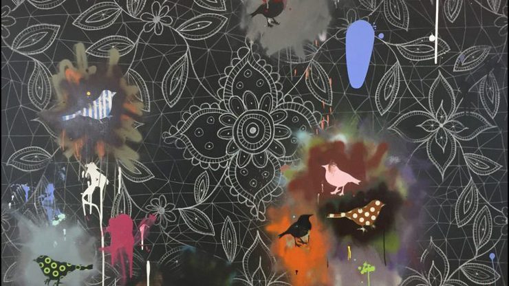 Painted Birds and Smudge, 2019